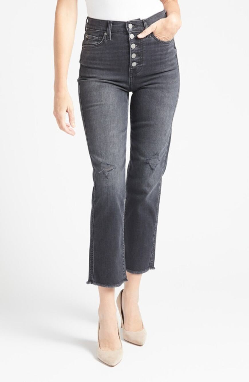 7 FOR ALL MANKIND High Rise Cropped Straight Denim Jean 7U325B80 // 0